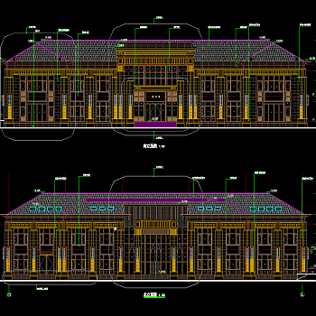 房地产售楼处建筑设计施工图，售楼处CAD施工图纸下载