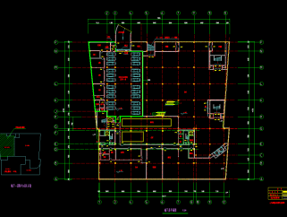 综合商业办公楼CAD施工图，办公楼CAD建筑图纸下载