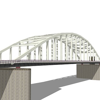 铁拉大桥草图大师模型下载，sketchup大桥su模型分享