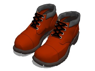 现代皮靴草图大师模型，皮靴sketchup模型下载