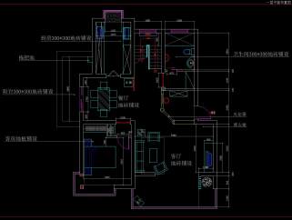 中式家居装修图，CAD建筑图纸免费下载
