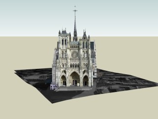 欧式教堂草图大师模型，欧式教堂sketchup模型