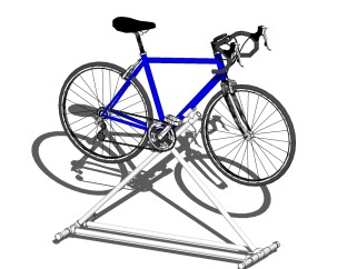 现代公路赛自行车SU模型下载，自行车sketchup模型下载