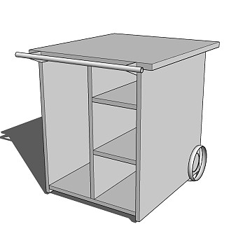    现代简约储物柜草图大师，储物柜模型sketchup下载