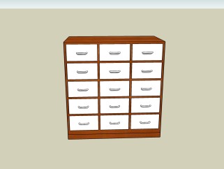 新中式风格储物柜草图大师模型，储物柜sketchup模型下载
