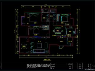 家装样板间施工图附效果图，CAD建筑图纸免费下载