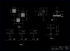 功能亭建筑施工图，亭子CAD图纸下载