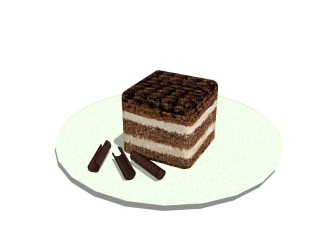 现代蛋糕sketchup模型，食品草图大师模型下载