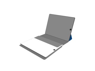 现代笔记本电脑su模型，笔记本电脑草图大师模型下载