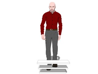 超逼真3D真人草图大师模型，男人su模型下载