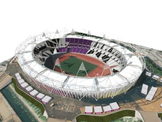 伦敦奥林匹克体育馆草图大师模型，体育馆SU模型下载