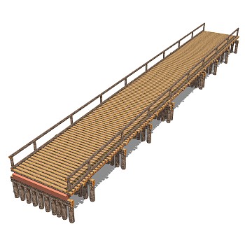 现代桥梁草图大师模型下载，sketchup桥梁su模型分享