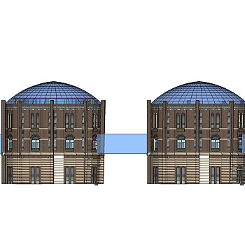 现代风格特色建筑草图大师模型下载、现代风格特色建筑su模型下载