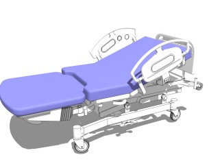 病床草图大师模型，病床sketchup模型，病床su素材下载