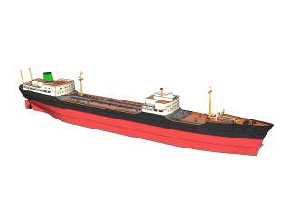 现代的大型货船草图大师模型，货船skb文件下载