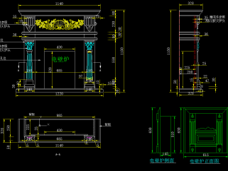 最齐全壁炉CAD素材，全套壁炉CAD施工图下载