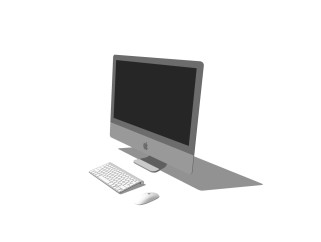 现代苹果电脑su模型，苹果电脑草图大师模型下载