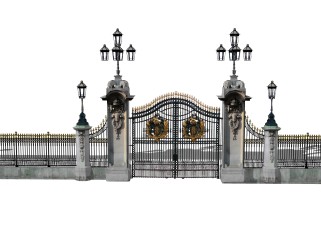 欧式围墙栏杆SU模型，围墙栏杆SKB文件下载