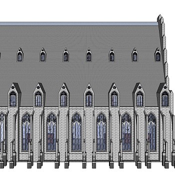 教堂草图大师模型下载、教堂su模型下载