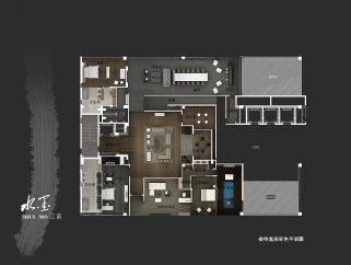 中式精典创意别墅大宅CAD建筑图纸和效果图下载
