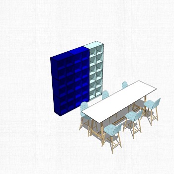 现代简约会议桌su模型，会议桌sketchup模型下载