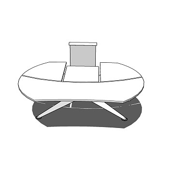    现代 简约办公桌草图大师模型，办公桌sketchup模型下载