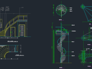 楼梯cad素材，楼梯CAD施工图纸下载