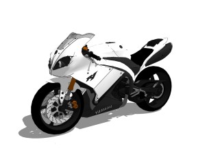 现代摩托车免费模型，摩托车skp模型下载