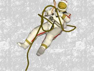 现代宇航员su模型，人物草图大师模型免费下载