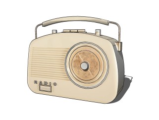 现代儿童收音机草图大师模型，儿童收音机sketchup模型下载