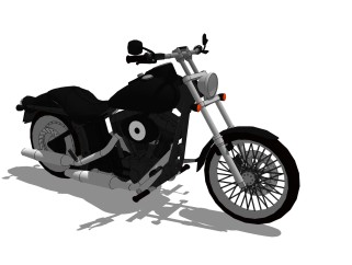 现代摩托车免费su模型，现代摩托车草图大师模型下载