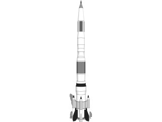 现代火箭sketchup模型，火箭草图大师模型下载