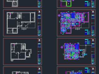 欧式大宅精细CAD图施工图&效果图，别墅施工图下载