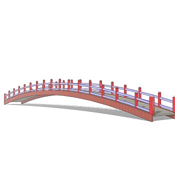 拱桥草图大师模型下载，sketchup拱桥模型分享