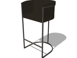 现代吧台椅免费su模型，吧台椅草图大师模型下载