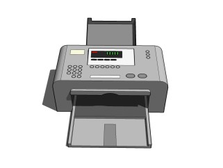  现代打印机草图大师模型，打印机su模型下载
