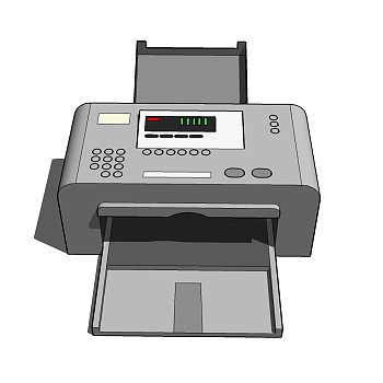  现代打印机草图大师模型，打印机su模型下载