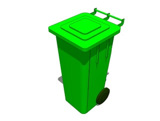 现代环保垃圾桶草图大师模型，垃圾桶SU模型下载