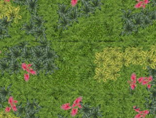 波斯顿蕨植物墙sketchup模型，室内植物墙skp文件下载