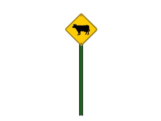 现代注意畜牧道路交通标志牌su模型下载、注意畜牧道路交通标志牌草图大师模型下载