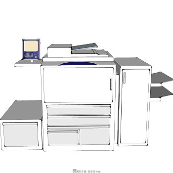 现代打印机su模型，日用电器skb文件下载