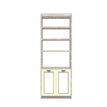 现代简约鞋柜草图大师模型，储物柜SKP模型下载