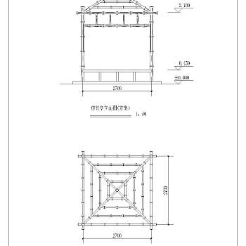 仿竹亭cad工程图纸免费下载