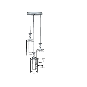 现代简约吊灯草图大师模型，吊灯su模型下载