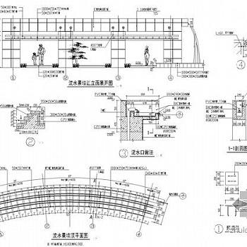 园林景墙施工详图20例