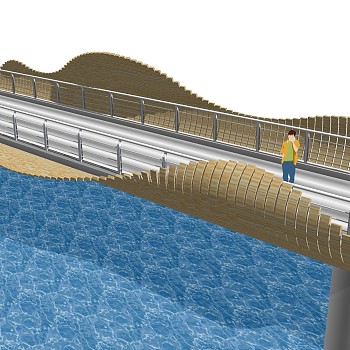 现代大桥草图大师模型，大桥sketchup模型免费下载