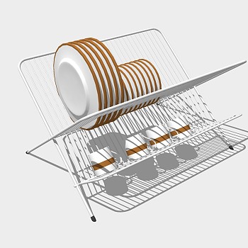  现代餐盘草图大师模型，盘子SU模型下载