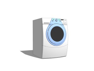 现代洗衣机skp文件，洗衣机草图大师模型下载