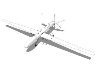 现代无人机草图大师模型，无人机sketchup模型下载