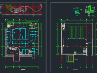 综合办公大楼CAD施工图，办公空间CAD施工图纸下载